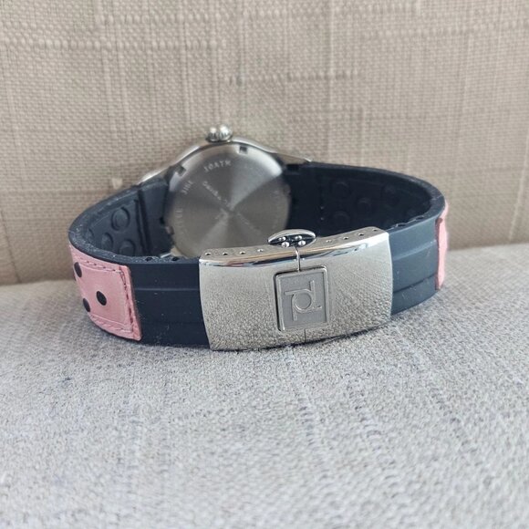 Officina Del Tempo WristWatch Pink Leather Black Rubber Band Date Calendar Watch main image 11